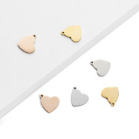 xTool Heart-Shaped Pendant - Gold, Silver, & Rose Gold - 30 Stück